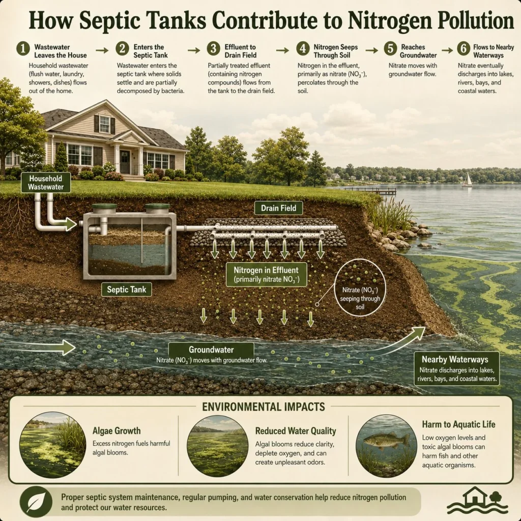 septic tank contribution to nitrogen removing