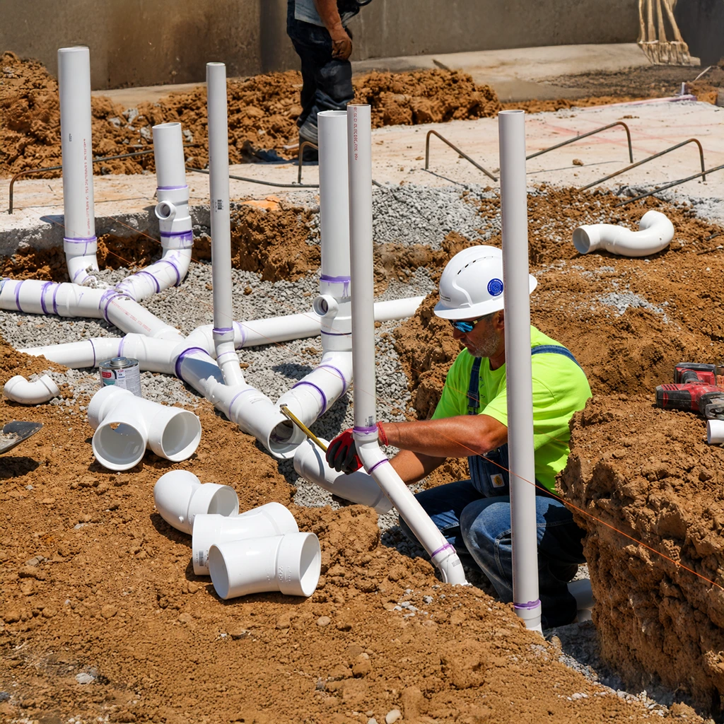 new home construction plumbing