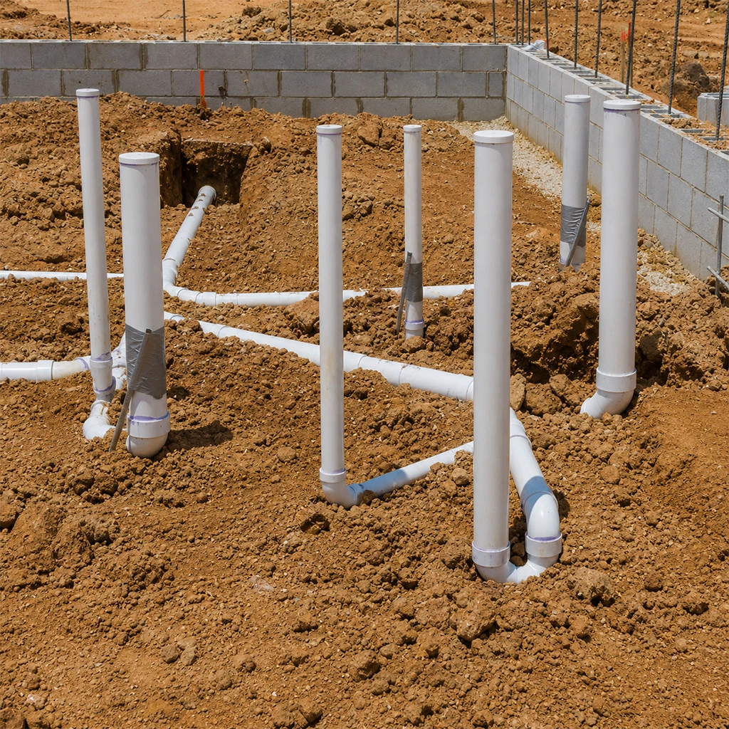 plumbing a new house